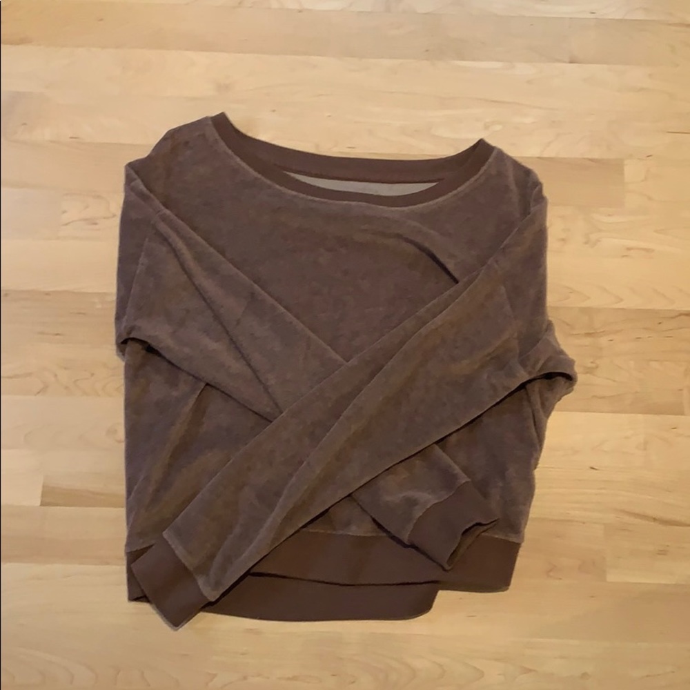 Brown velvet top